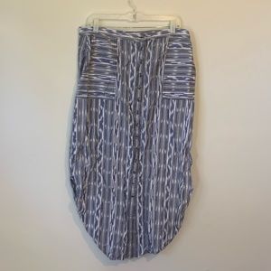🌿 Never worn Kavu tribal print button up midi skirt